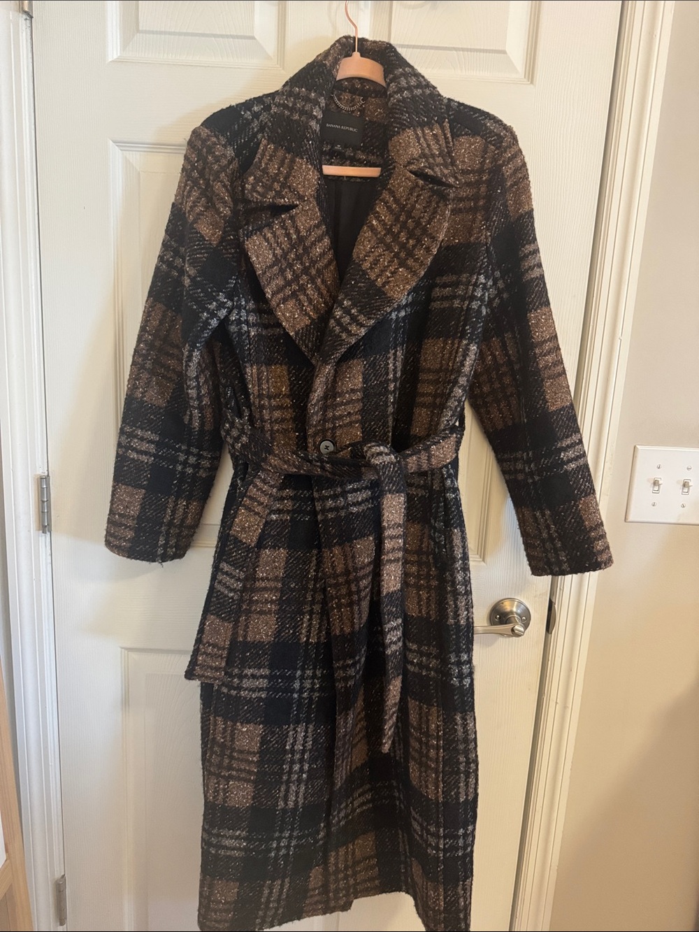 Banana Republic Brown Knee Length Peacoat Size Medium!